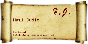 Hati Judit névjegykártya